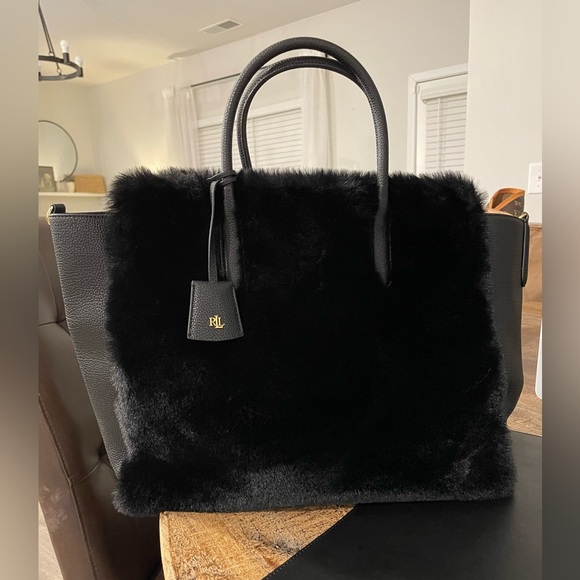 Ralph Lauran Faux Fur Large Tote - Picture 3 of 11
